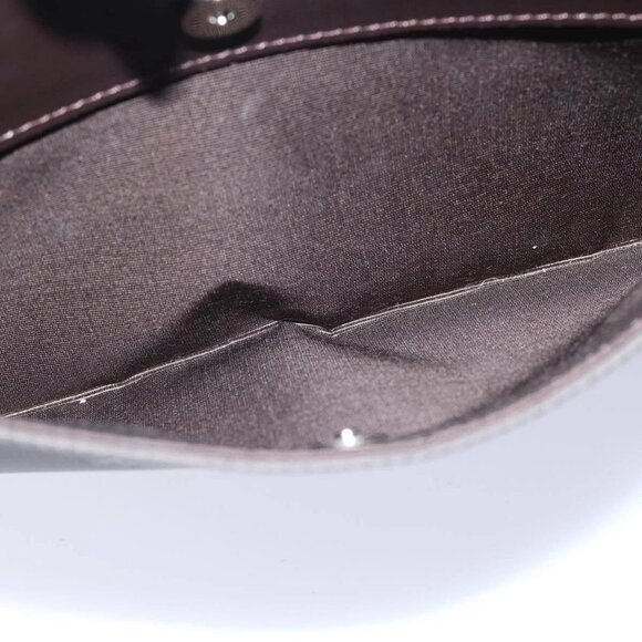 BURBERRY Hand Bag Nylon Leather Brown Silver Auth - Picture 13 of 16